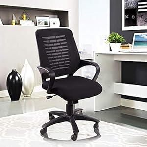 Seat chacha Ace Model Home Office Chair in Black mesh with tillting Mechanism and Nylon castors and Base …
