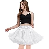 Women's Petticoat Skirt Puffy Tutu Tulle Skirt Ballet Dance Pettiskirts Underskirt