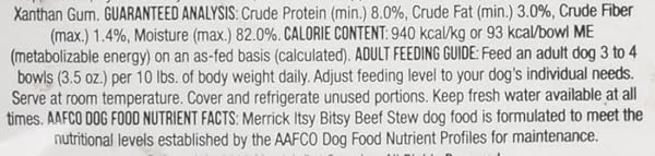 MERRICK LIL’S PLATES 3.5-OZ GRAIN FREE WET FOOD FOR SMALL BREED DOGS12 CANS – ITSY BITSY BEEF STEW