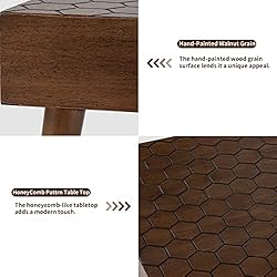 HOMPUS Rustic Farmhouse Square Coffee Table