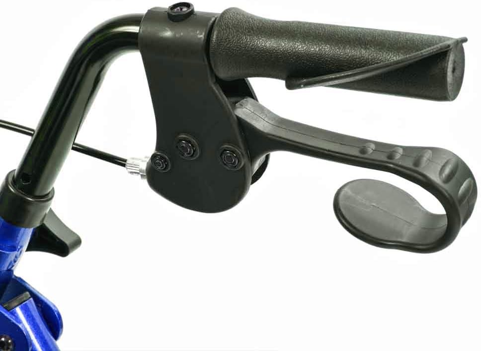 NRS Healthcare A-Series 4 Wheel Rollator Folding Aluminium Walking Aid with Seat & Bag - Image 5