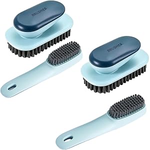 Laundry Scrub Brush 4 Pack Soft Bristle Brush Cleaning Brush for Stains,Household Cleaning Clothes Shoes Scrubbing,Household