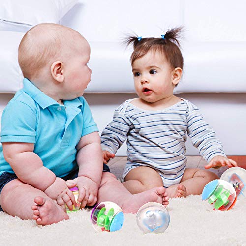 Playkidz Super Durable 5 Pack Rolling and Rattling Sensory Balls