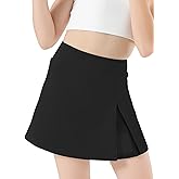 SPFAS Girls Tennis Skirt with Shorts Pocket, High Waisted Athletic Skort Kids Splicing Mesh A-Line Skirts for Golf Running