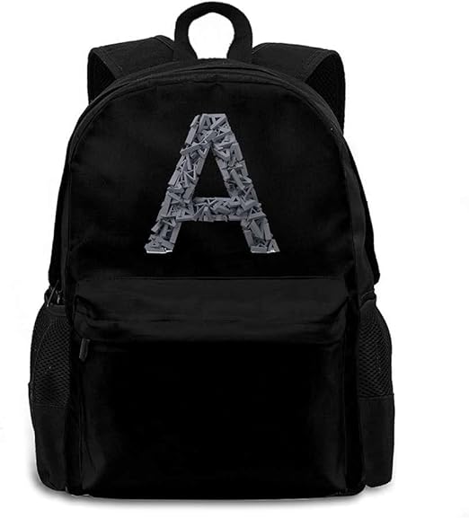 Monogram Letter A made out of many As Adult Backpack Casual Daypacks
