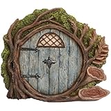 Fairy Door Wooden Fairy Doors For Garden Miniature Garden Elfs Doors For Tree, Fairy World Elves Door Miniature Yard Ornaments For Fairy Home, Tree Trunk 10cm