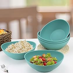 Homienly Salad Bowls 6PC Wheat Straw Bowls - 65oz