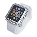 FLYFOX fashion full 3d bling diamond rhinestone girly women case cover skin for Apple watch series 1 42mm (silver,42mm)