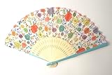 Japanese Design Handheld Folding Fan, Asian Flower