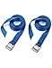 Two Pack of Premium Lashing Straps by Vault - 8 Ft Long – Rated 250 Lbs - Tie Down Strap for Kayaks Carriers, Moving Canoes, Roof Racks - Great Accessory to Ratchet Tie-Downs Battery Strap Marine