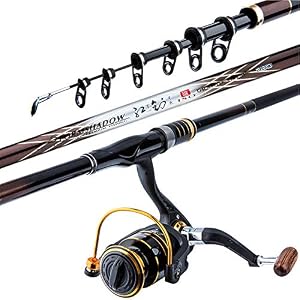 Panjianlin Pêche Kit Kit S’attaquer à Moulinet Rod Combos Ligne Leurres Crochets Voyage De Démarrage Professionnel Ensemble Complet Accessoires De Pêche Nécessaires (color : A, Size : 6.3m)