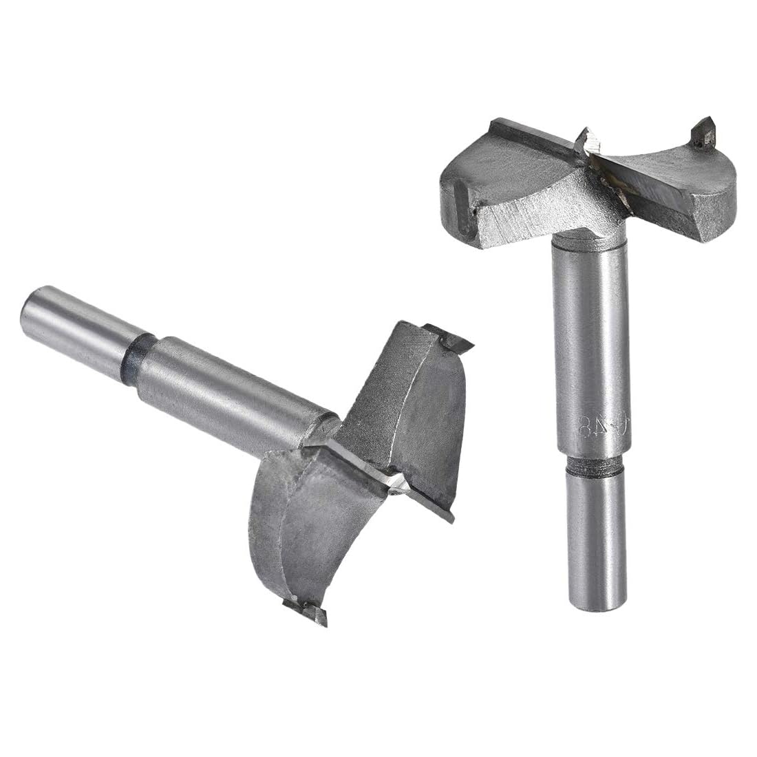 MACHSWON 2 PCS Forstner Drill Bits Tungsten Carbide Wood Hole Saw Opener Drill Bit 48mm+50mm Woodworking Drilling Boring Bit Cutter