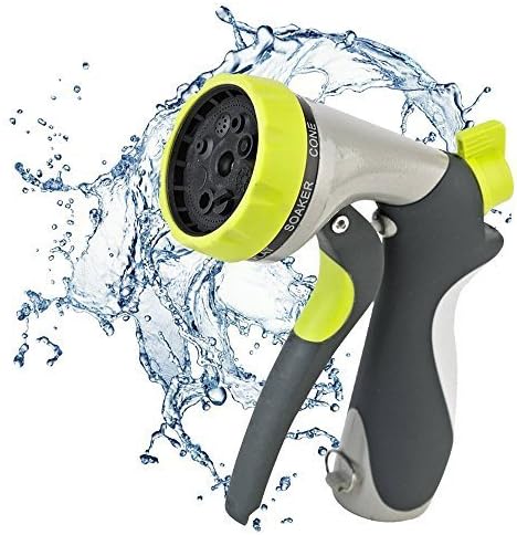 SKEMIX Garden Hose Nozzle - Front Trigger - 8 Different Spray Settings