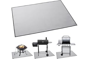 Cvtayn Grill mat for Natural Gas Grills, Natural Gas Grills, 48×30 inch Outdoor Charcoal, Flat Top, Smokers, Gas Grills.Oil-Proof and Water-Proof BBQ Fireproof Mat