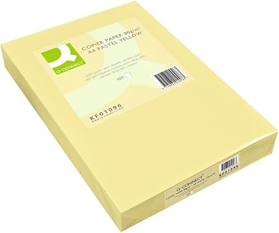 Q-Connect Yellow A4 Copier Paper 80gsm Ream Pack of 500 KF01096