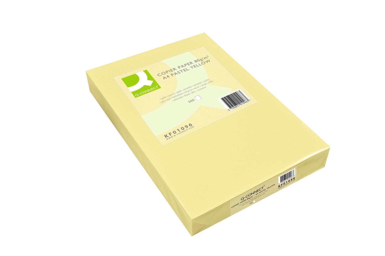 Q-Connect Yellow A4 Copier Paper 80gsm Ream (Pack of 500) KF01096