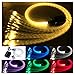 CHINLY 16W Remote RGBW fiber optic curtain light 300pcs 1.0mm flash point 9.8ft waterfall sensory light kit