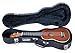 YMC Concert Ukulele Case Hardshell Case with Plush Interior and Storage - Black