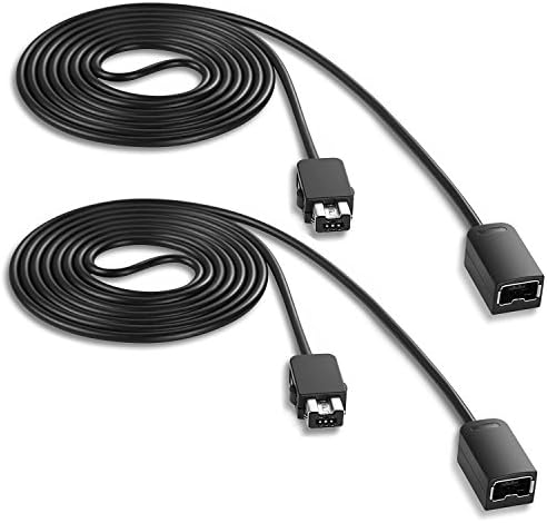 2 Pack 10ft Longer Extension Cable for Nintendo SNES Classic Edition Controller-2017 and Mini NES Classic Edition-2016 Black