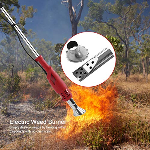 Electric Weed Burner Garden Gear Weed Torch with Nozzle, Burning Grass