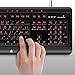 Aluratek Large Print Tri-Color Illuminated USB Keyboard model (AKBLED01F)