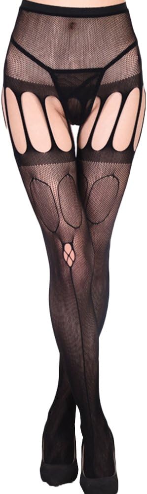 Women Sexy Fishnet Garter Belt Lace Thigh-High Suspender Pantyhose (Type 6)
