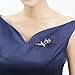Glamorousky Elegant Flower Brooch with Silver and Purple Austrian Element Crystals