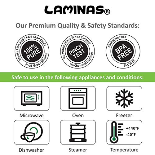 5 Laminas+Silicone+Microwave+Dishwasher+Resistant