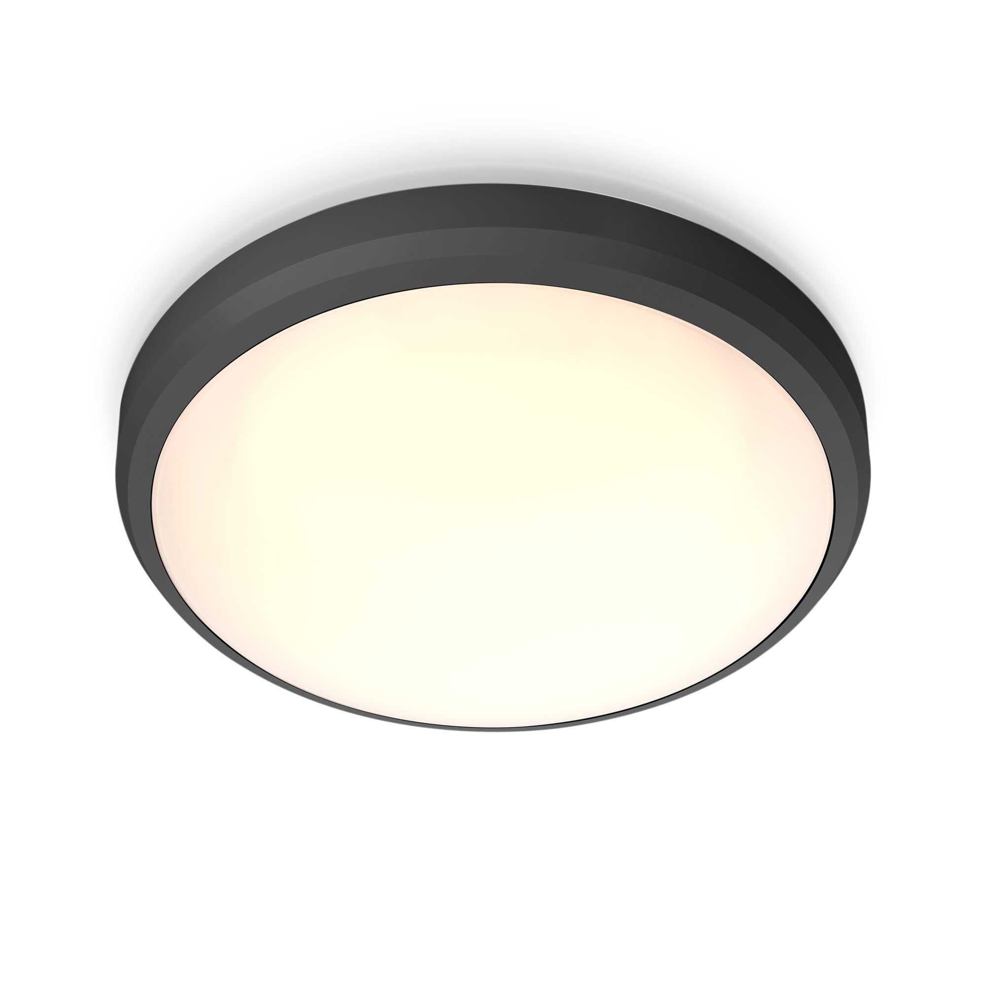 Philips LED Doris Outdoor Ceiling Light 6W [Warm White - Black] Water Resistant IP54, for Garden, Patio and Terrace Lighting. — image 1