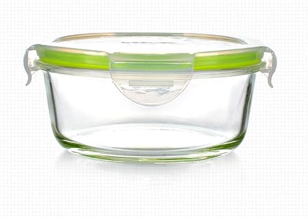 MZZH Lonchera, Lonchera De Vidrio, Lonchera, Tazón Redondo Fresco ...