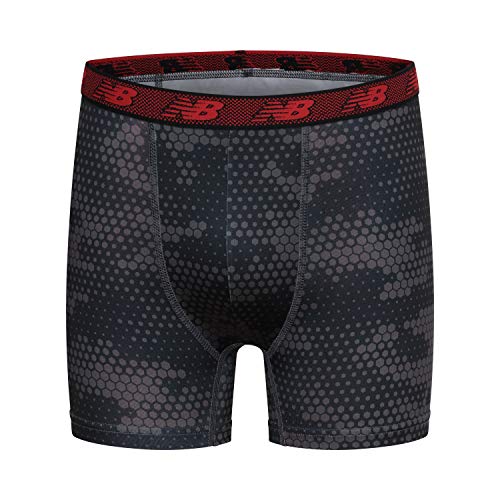 New Balance Boy's Performance Boxer Briefs 4Pack, Print/Team
