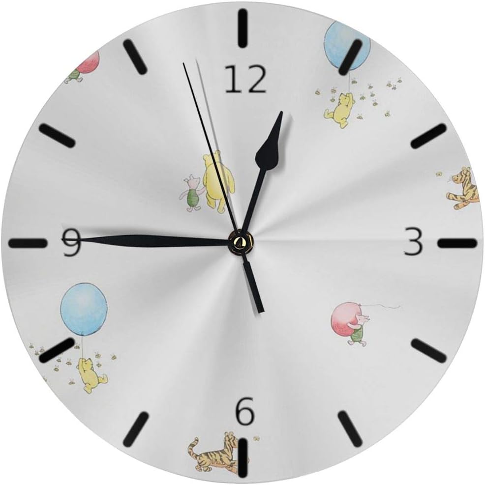 Amazon Co Jp 壁紙のくまのプーさん4 掛け時計 円形 シンプル 静音 おしゃれ 高級感 フレームなし インテリア 壁掛け時計 置き時計 ホーム キッチン