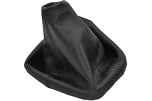 SecosAutoparts Leather Shifter Boot Shift Cover Compatible with Hummer H3 Automatic 2005 2006 2007 2008 2009 2010 2011 Black Car Shift Knob Boot Dust Cover