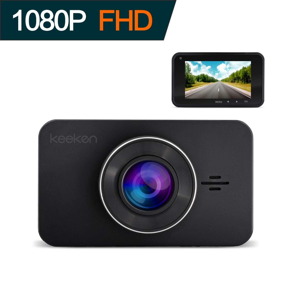 Car Dash cam Recorder,Full HD 1080p,Parking Mode and Wide 156 Degree Angle Large 3 inch LCD,WDR Function Keeken G229