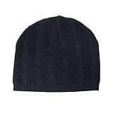 Classic Cable Knit Beanie Cap, Thin Cotton Winter Hat in Black, Brown and Gray