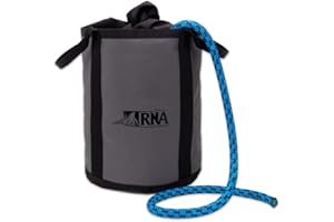 RNA Mountain Ape Heavy-Duty Bull Rope Storage Bag - 200ft Capacity, Double Reinforced Bottom, Self-Standing Design, Dual Bar-Tacked Handles, 16-30L Equipment Carrier for Rodeo & Climbing