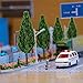 peony man 40 Pieces Model Trees -1.57-5.90 inch Mixed Model Tree Train Trees Architecture Diorama Ho Scale Model Trees for DIY Crafts or Building Model (Natural Green)