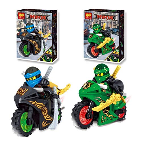 image for Lunir Cartoon Motorcycle Blocks Kids Educational Brick Building Sets T