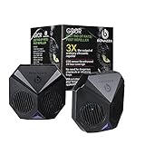 BONAZZA Rodent Repellent Ultrasonic for Garages, Warehouse, Attics, Basements - Best Electronic Mouse Repeller Get Rid Of Bugs Insects and Mice, Mouse and Rat 3 Modes of Pest Control - 2 Pack ()