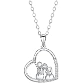 LiteVibe 925 Sterling Silver Sister Necklace for Women Friends Daughter Christmal Birthday Gifts