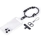 project-cb Cell Phone Wrist Strap 1, Tether Tab 2,Key Ring×2,Adjustable Phone Wristlet Strap 20cm-40cm,Hand Lanyard,Keychain(Blackshadow-B)