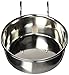 SPOT Coop Cup Wire Hanger - Stainless Steel Hanging Bowl for Pet Crates, Easy Install, Chew-Proof, Removable Water/Kibble Bowl for Medium Dogs, Cats, Large Birds, Reptiles - 3.75 Cups (30 Oz)