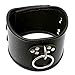 Davidsource Locking Posture O Ring Collar Black Faux Double Leather Neck Belt Adjustable Lockable Choker Collar Restraint Head Harness BDSM Adult Sex Toy