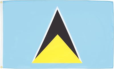 AZ FLAG Saint Lucia Flag 3x5 ft 100D Polyester with 2 Brass Eyelets