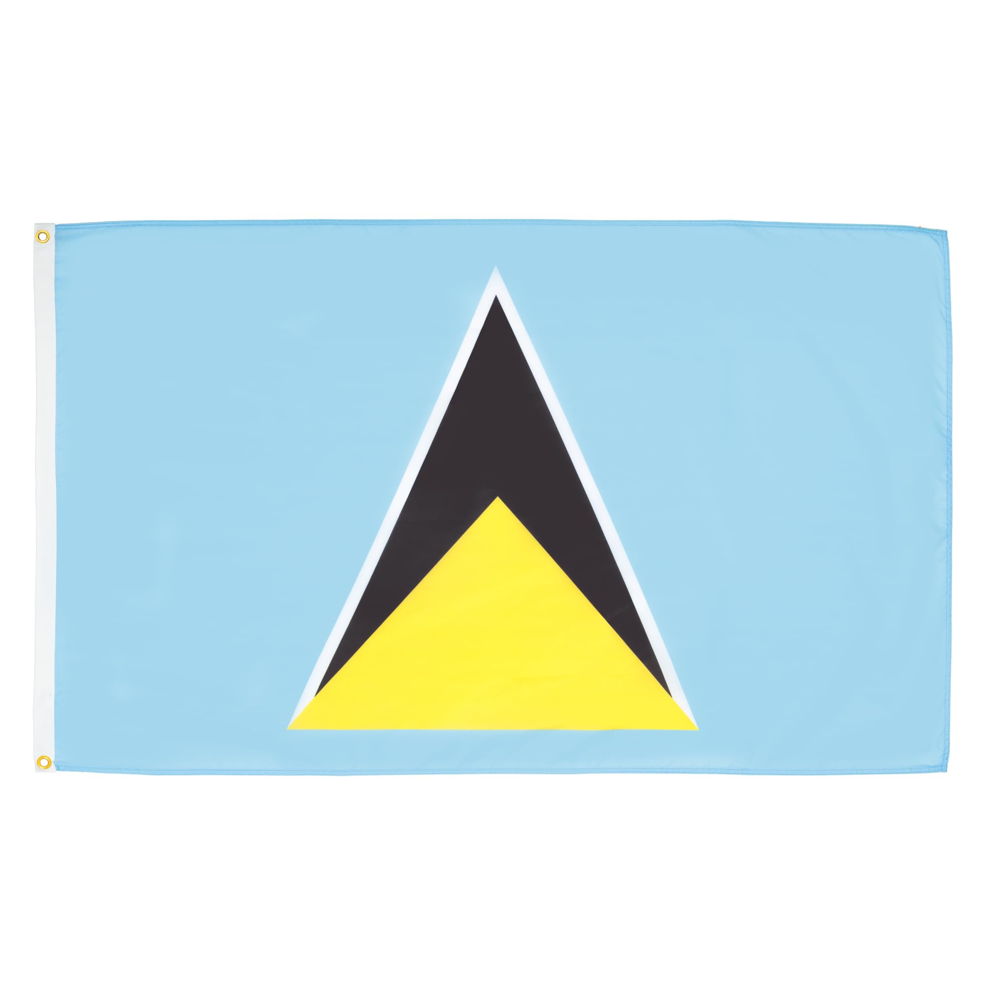 AZ FLAG - Saint Lucia Flag - 3x5 Ft - 100D Polyester Saint Lucian Banner with Two Metal Grommets - Fade Resistant - Vivid Colors - 3' x 5' Feet - 150x90 Cm — image 1
