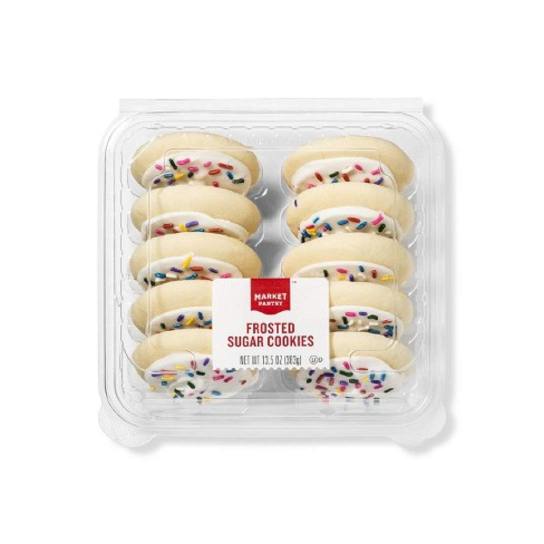 Market Pantry White Frosted Sugar Cookies 10 Count Amazon Com