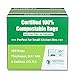Primode Compostable Bags, 6 Gallon Food Scraps Yard Waste Bags, 100 Count, Extra Thick 0.87 Mil. ASTMD6400 Compost Bags Small Kitchen Trash Bags, Certified By BPI And TÜV AUSTRIA,