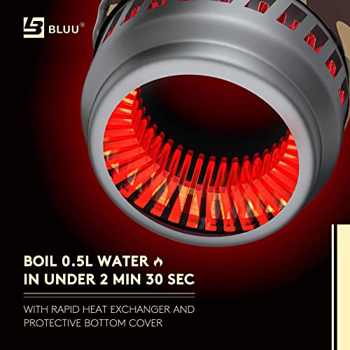 BLUU MOUNT Backpacking Camping Propane Stove, Outdoor Portable Camp Gas