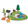 PlanToys Wooden Forest Animal Set (6625) | Sustainably Made from Rubberwood and Non-Toxic Paints and Dyes