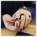 Rings,Lisingtool Womens 3 Pcs Trendy Punk Simple Knuckle Rings Set,Black